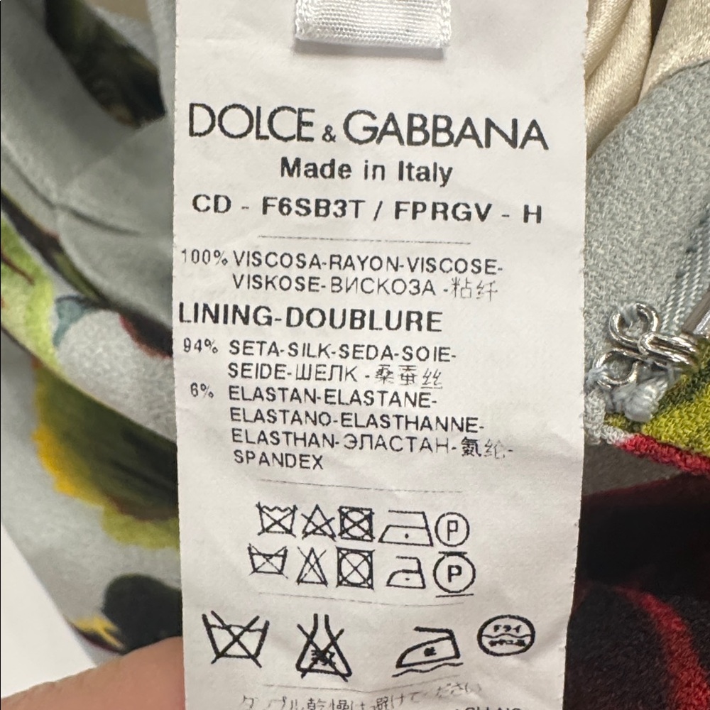 Dolce & Gabbana Floral-Print Ruched Midi Dress size 42 M US size 6 - Picture 14 of 16